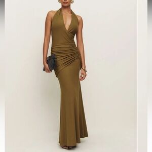 Reformation Arden Knit Dress Green - Size M